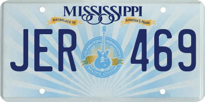 MS license plate JER469