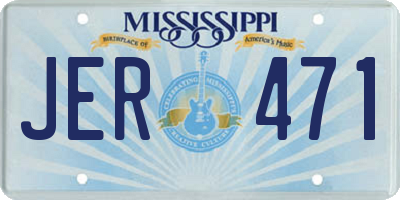 MS license plate JER471