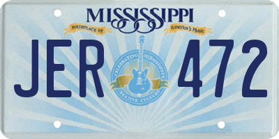 MS license plate JER472