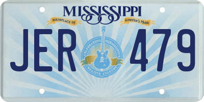 MS license plate JER479