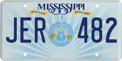 MS license plate JER482