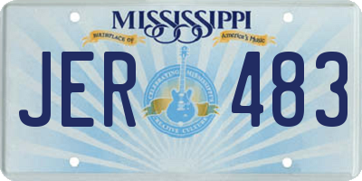 MS license plate JER483