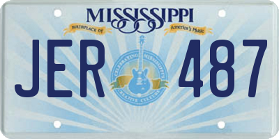 MS license plate JER487