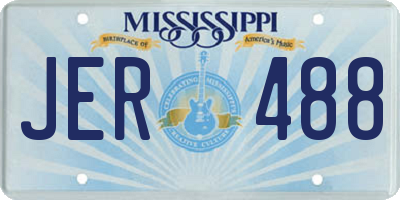 MS license plate JER488