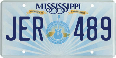 MS license plate JER489