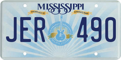 MS license plate JER490