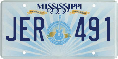 MS license plate JER491
