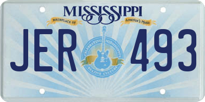 MS license plate JER493