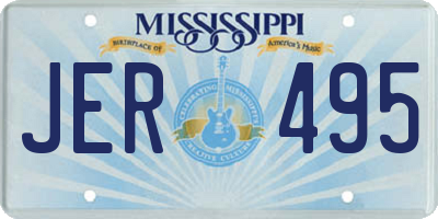 MS license plate JER495