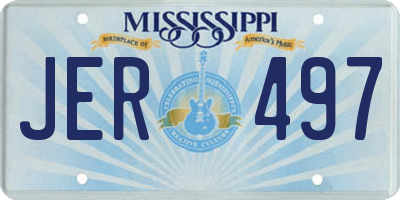 MS license plate JER497