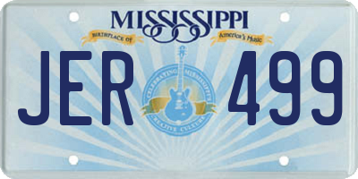 MS license plate JER499