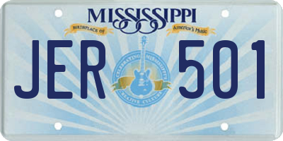 MS license plate JER501