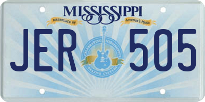 MS license plate JER505