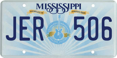 MS license plate JER506