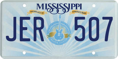 MS license plate JER507