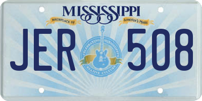 MS license plate JER508