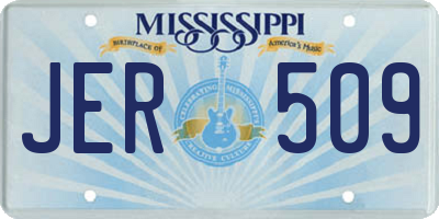 MS license plate JER509