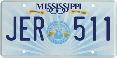 MS license plate JER511