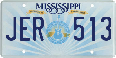 MS license plate JER513