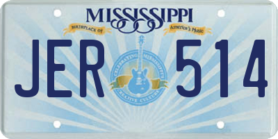 MS license plate JER514