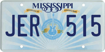 MS license plate JER515