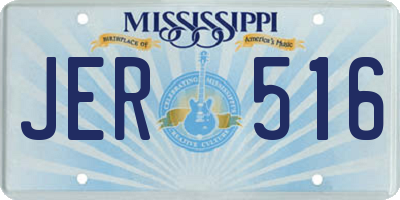 MS license plate JER516