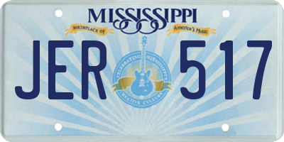 MS license plate JER517