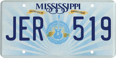 MS license plate JER519