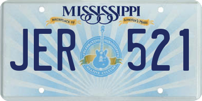 MS license plate JER521