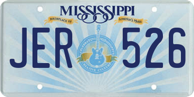 MS license plate JER526