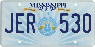 MS license plate JER530
