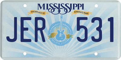 MS license plate JER531