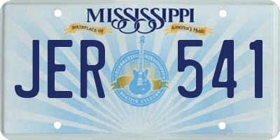 MS license plate JER541