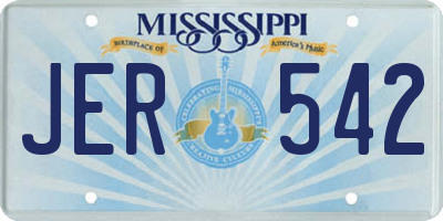 MS license plate JER542