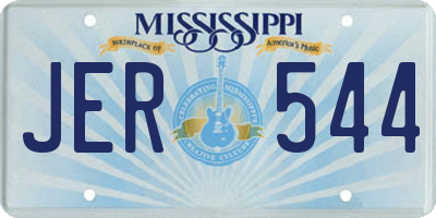 MS license plate JER544