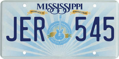 MS license plate JER545