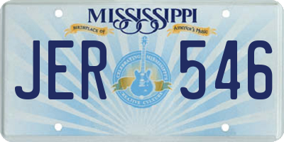MS license plate JER546