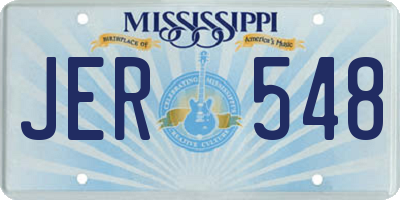 MS license plate JER548