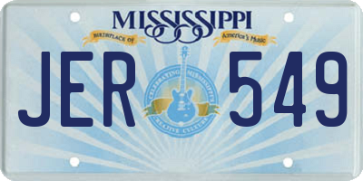 MS license plate JER549