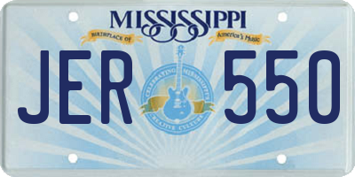 MS license plate JER550