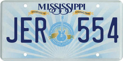 MS license plate JER554