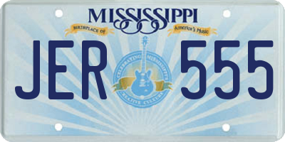 MS license plate JER555