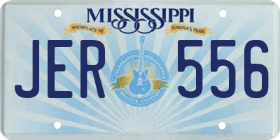 MS license plate JER556