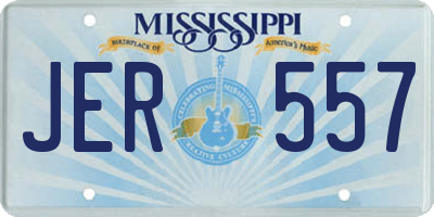 MS license plate JER557