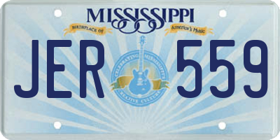 MS license plate JER559