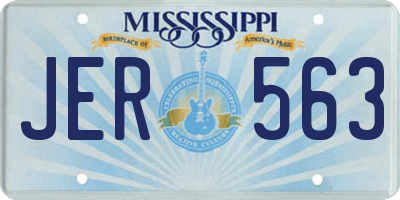 MS license plate JER563