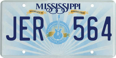MS license plate JER564