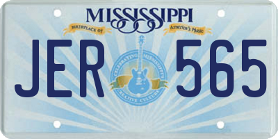MS license plate JER565