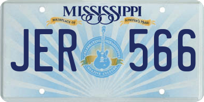 MS license plate JER566