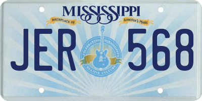 MS license plate JER568